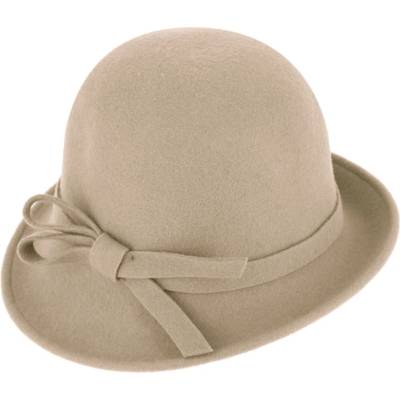 Fiebig klobouk cloche vlněná plsť béžový