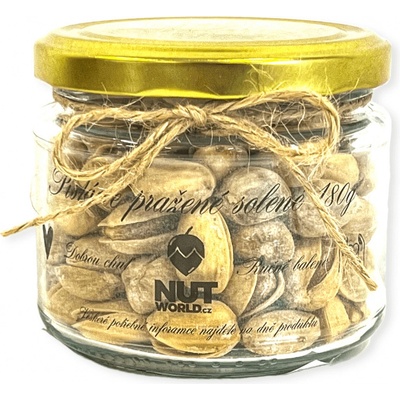 Nutworld Ořechy Deluxe ve skle více druhů Co dáme Pistácie pražené solené Jumbo 180 g