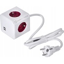 Predlžovacie káble Cubenest PowerCube Extended USB 1,5m Red 2402RD/FREUPC
