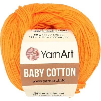 YarnArt Baby Cotton 425 oranžovo žltá