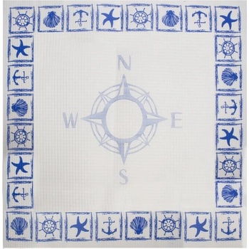 Image 1 of Primanova Хартиена квадратна покривка 100x100см с декор "Море" LUNI PAPER-(10-FE-7005) - Horecano (012424)