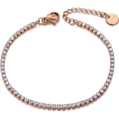 Victoria Filippi Stainless Steel ocelový se zirkony Juliana Rose Gold chirurgická ocel NRB19108-1/45 Zlatá