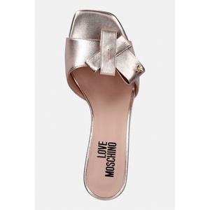 Love Moschino чехли с дебел ток дамски от кожа