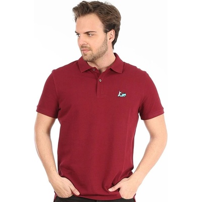 John Frank pánské polo tričko JFTPOLO10 Bordó