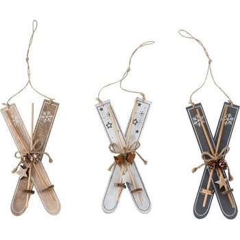 MAKRO Dekorácia lyže 20cm rôzne farvy