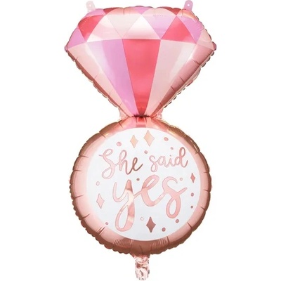 PartyDeco Балон от фолио She said yes, 41 x 72 см