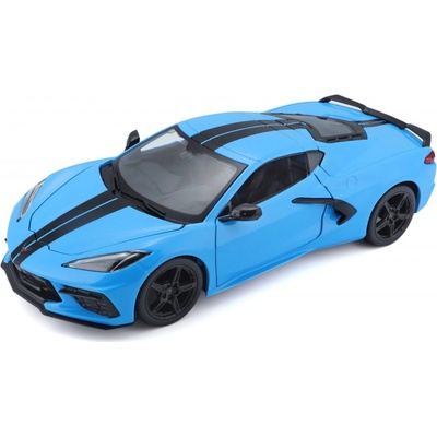 Maisto Chevrolet Corvette Stingray Coupe 2020 modrá 1:24