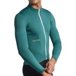 Sportful Мъжка фланелка с дълъг ръкав за колоездене Sportful Classic Thermal Jersey Cycling jersey - Smoky Emerald (056-3775-0511)