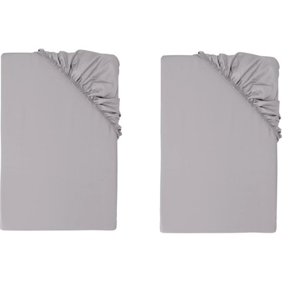 Livarno Napínacia plachta z bambusovej viskózy Premium 90-100x200 sivá 2 kusy 800013495