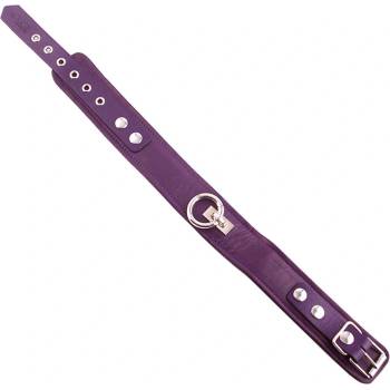 ostatní ROUGE Leather Plain Collar with Removeable O-Ring Purple