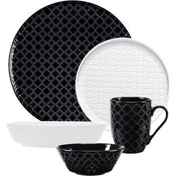 Lubiana porcelánová souprava Marrakesh Black & White 30 dílná