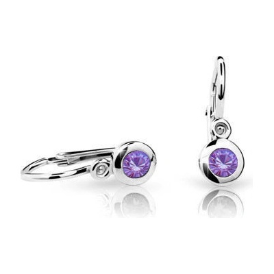 Cutie Jewellery náušničky pro miminko C1537B Ametyst