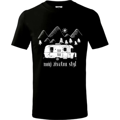 Můj životní styl tričko dětské bavlněné černá