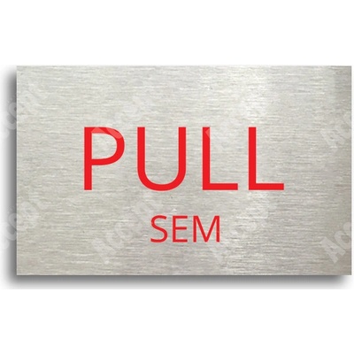 ACCEPT Tabulka SEM - TAM - typ 36 (80 x 50 mm) - stříbrná tabulka - barevný tisk bez rámečku