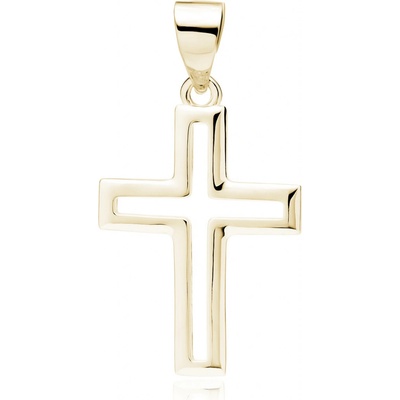 Olivie Stříbrný přívěsek KŘÍŽEK GOLD 9408