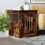 vidaXL Клетка за куче мебел, опушен дъб, 55x75x65 см, инженерно дърво (838320)
