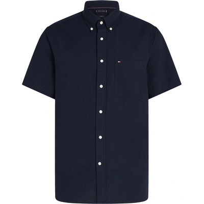Tommy Hilfiger Риза Tommy Hilfiger Men's Seersucker Short-Sleeve Plain Shirt - Desert Sky