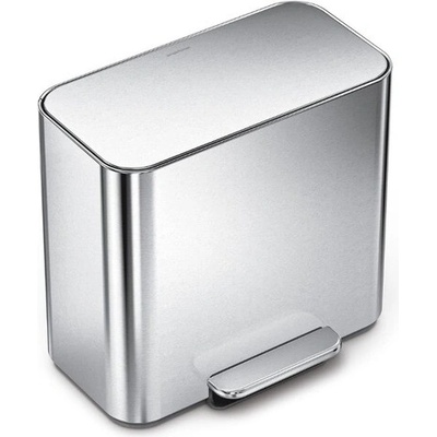 Simplehuman Mini pedálový koš na triedený odpad 15 l, matná nerezová oceľ