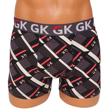 Мъжки боксер в графитено с ефектен принт