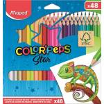 Maped Комплект цветни моливи, триъгълни, MAPED "ColorPeps Star", 48 различни цвята 832048FC (832048FC)