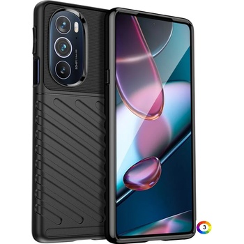 Motorola Moto Edge 30 Pro/Edge+ 2022/Edge X30 Удароустойчив Twill Texture Калъф и Протектор