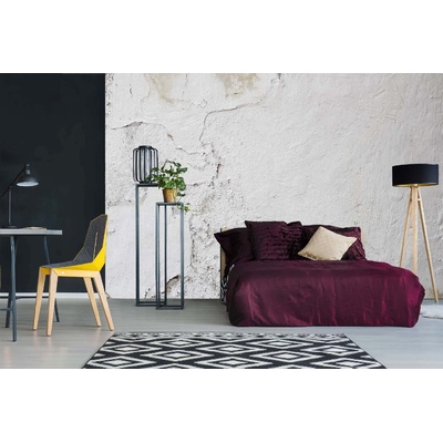 DIMEX ART Самозалепваща се флизелинова фототапета изветряла бяла мазилка 375 x 250 см