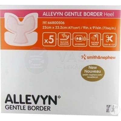 Allevyn Gentle Border Heel Krytie na rany (23 x 23,2 cm) 5 ks