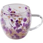 CupHup Стъклена термо чаша CupHup Passion Flower, Двойно дъно, Vioneth (02-14)