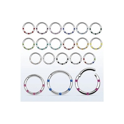 Piercingate kruh barevný segment PKR00097 čirá