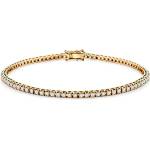 SAVICKI Златна тенис гривна, 585 бели сапфири 1.660К. 2.3mm. 19cm
