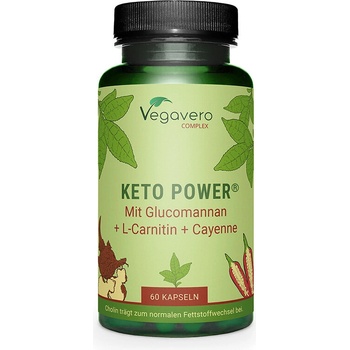 Vegavero Кето-пауър (с глюкоманан, L-карнитин и лют червен пипер) 60 капсули | Vegavero (VV-VITA-373)