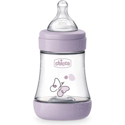 Chicco Шише за хранене Chicco Perfect 5 - С бавен поток, 150 ml, 0 м+, розово (N0281)