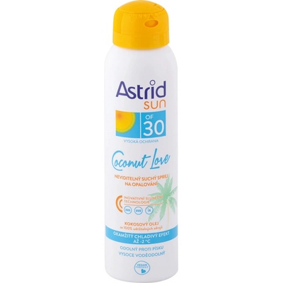 Astrid Sun Coconut Love SPF30 neviditeľný suchý spray na opaľovanie 150 ml