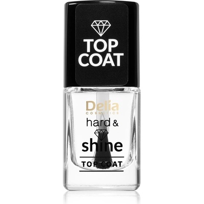 Delia Cosmetics Hard & Shine vrchný lak na nechty s dlhotrvajúcim účinkom 11 ml