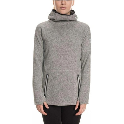 686 Knit Tech Fleece Hoody Lt Grey Mlng