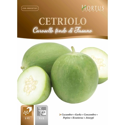 Hortus Кръгла краставица Carosello tondo di Fasano (апулийски краставици)