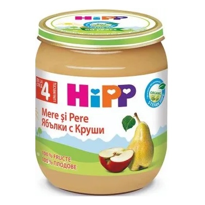 Hipp Био плодово пюре Hipp - Круша и ябълка, 125 g (RO4320-01)