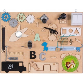 Montessori dřevěná tabulka Žirafka - velká, activity board