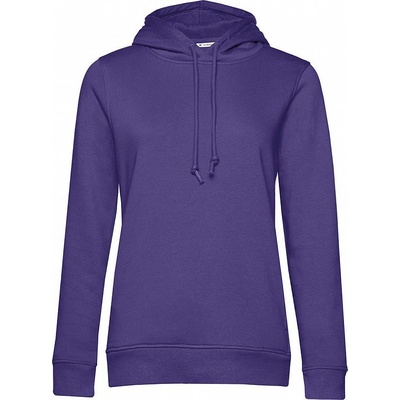 B&C dámská mikina s kapucňou Organic women fialová