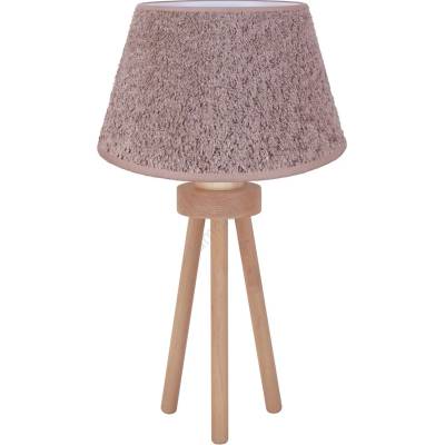 Duolla - Настолна лампа BOUCLE 1xE27/15W/230V Ø 28 см кафяв/дърво (DU601436)