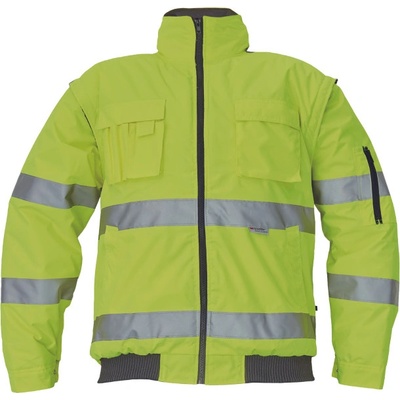 Cerva CLOVELLY PILOT HI VIS pracovná bunda ŽLTÁ