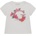 GUESS Бяла тениска за бебе момиче с розово G с глитери и цветя Guess