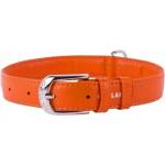 COLLAR Плосък кожен нашийник оранжев 46 - 60см, 35мм