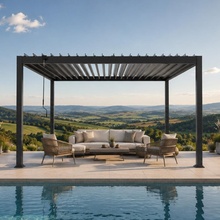 Avenberg Hliníková bioklimatická pergola s lamelami 4 x 4 m antracit Za23141