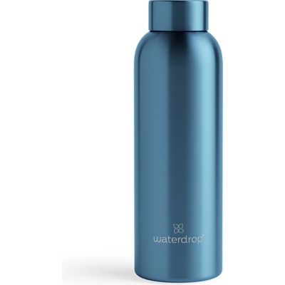 Waterdrop Termo nerezová lahev metalická 600 ml Modrá matná