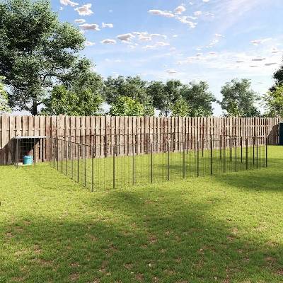 VidaXL Kotec ocel práškovaná střední pes 55 x 110 x 110 cm