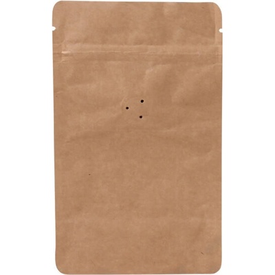 Doypack sáček s ventilem, 110*185 mm, 75 g, KRAFT/AL/PE - 10 ks