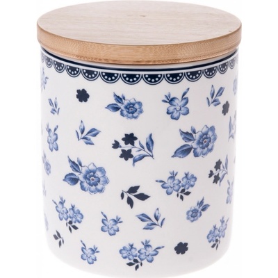 Floral Porcelánová dóza s bambusovým víkem 600 ml