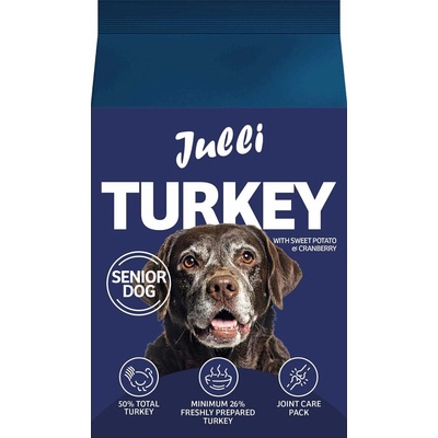 Julli Dog Grain Free Senior rich in fresh Turkey & Potato 6 kg