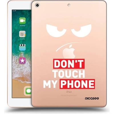 Picasee silikónový prehľadný obal Apple iPad 9.7 2018 6. generace Angry Eyes Transparent